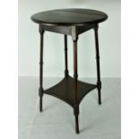 A 19th Century oak Occasional Table, with circular moulded top on simulated bamboo outsplayed legs,