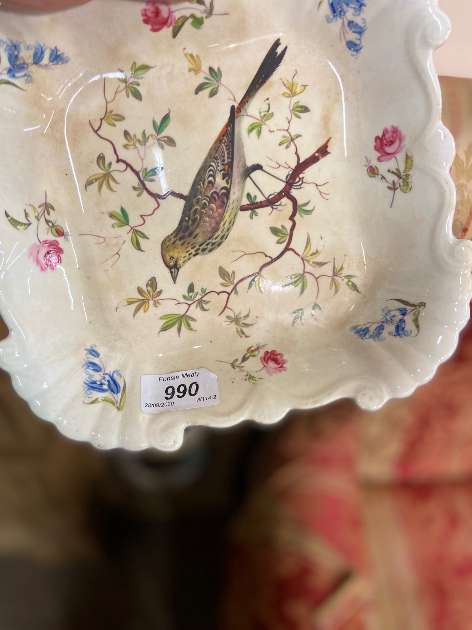 A 22 piece hand painted 19th Century English porcelain Dessert Service, - Image 6 of 28