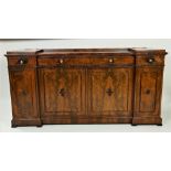 A fine quality mid-19th Century flamed mahogany inverted Sideboard,