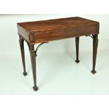 A rare and unusual Georgian mahogany rectangular lift top Games Table or Work Table,
