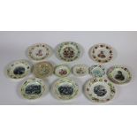 A collection of Staffordshire pearlware Commemoration and Children's Plates,