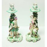 A pair of 19th Century English porcelain polychrome Figures, of Venus & Mars,