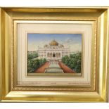 Hussen Ali Khan, 19th Century Indian School "Taj Mahal," painting on ivory,