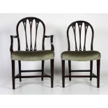 A fine quality set of 12 (10 + 2) late 19th mahogany Century Dining Chairs,