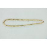An 18ct gold rope link Necklace, approx. 51cms (20") long.