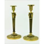 A very good pair late 19th Century Regency style Candlesticks, in the classical style,