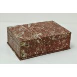 An attractive and unusual rectangular Casket of Sienna Marble, approx.