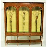 A fine quality Edwardian satinwood Display Cabinet, by Maple & Co.