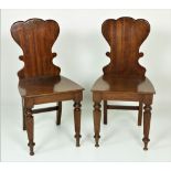 A pair of 19th Century mahogany Hall Chairs,