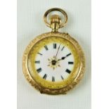 An attractive small Edwardian 14ct gold Ladies keyless Watch,