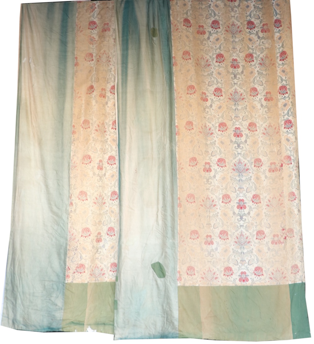 An attractive pair of lined and inter-lined Curtains,