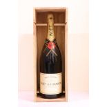 Champagne: "Moet & Chandon Champagne," a Jeraboam, Brut Imperial, in original wooden case.