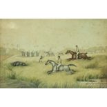 19th Century English School Watercolour, "Boar Hunting,