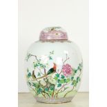 An important late 19th Century Famille Verte Chinese Ginger Jar and Cover,