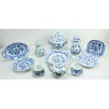 An attractive 20th Century Meissen Dinner and Tea Service, comprising platters, plates, side plates,