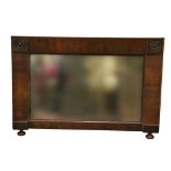 A 19th Century mahogany framed Overmantel Mirror, approx. 67cms (26 1/2") high, 99cms (39") wide.