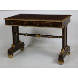 A fine Regency period rosewood and parcel gilt Library or Writing Table,