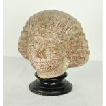 An early carved stone Sculpture, Head of an Egypthian Pharaoh, approx.