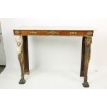 A Regency period Empire style marble top Console Table,