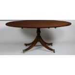 A very attractive Regency period inlaid and crossbanded oval mahogany Breakfast Table,