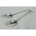 A pair of late George III Scottish silver Serving Spoons, each approx.
