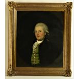 In the Manner of Gilbert Stuart (1755 - 1828) "Portrait of a Gentleman with grey wig,