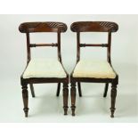 A pair of William IV Irish mahogany Dining Chairs, in the manner of Graham of Clonmel,