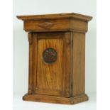 An Edwardian oak miniature Table or Wall Cigar Cabinet,