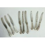 A matched set of 25 pistol handled Dinner Knives,