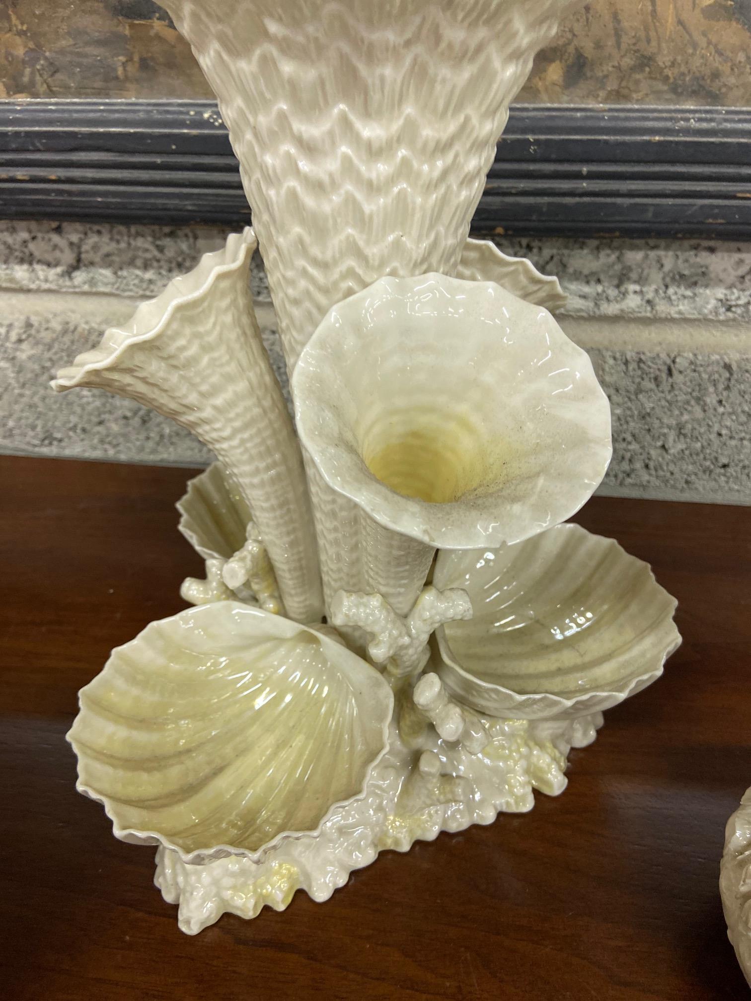 A Third Period Belleek (1926/46) Shell Centrepiece, - Image 8 of 13