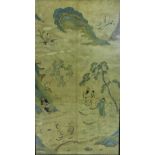 18th Century Chinese School A large and important Chinese embroidered silk Panel,