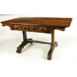 A good quality William IV rosewood Irish Sofa Table,
