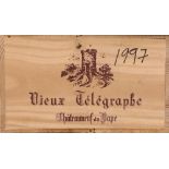 Chateauneuf du Pape - Vieux Telegraphe, Vintage 1997, Case, 12 Bottles, unopened, v. good.