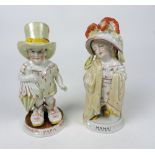 A pair of delightful 19th Century porcelain Figures,