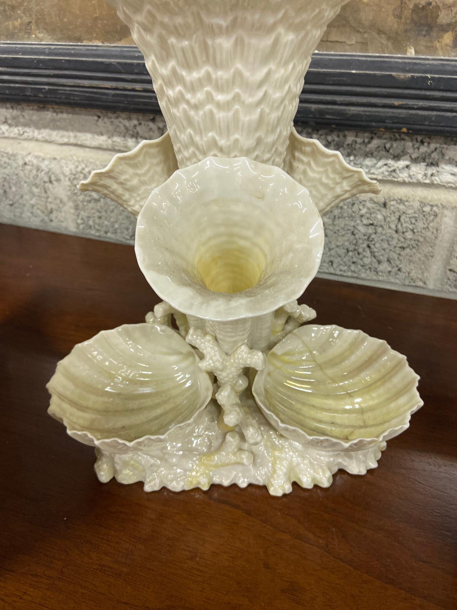 A Third Period Belleek (1926/46) Shell Centrepiece, - Image 6 of 13