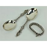 A good pair of late Victorian Scottish silver Apostle Spoons,