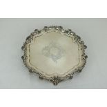 A good late Victorian English silver Waiter Tray, Birmingham c.