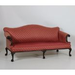 A fine Irish carved mahogany hump back Settee, probably by Butler Dublin,
