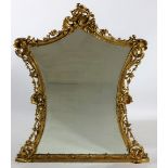 A very attractive late 19th Century gilt and gesso Overmantel,