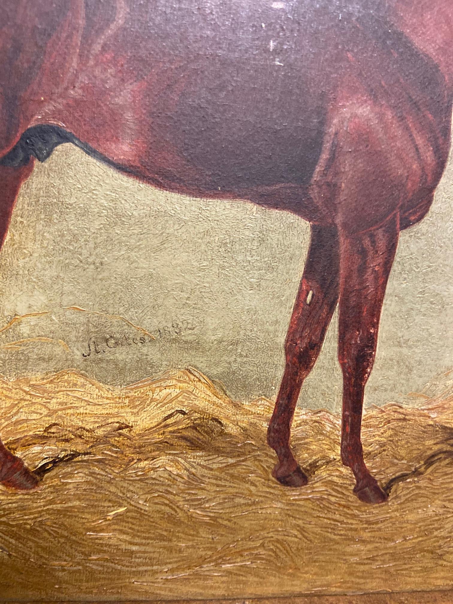 Frederick Herring Jnr. (1815 - 1907) "Saint Giles," bay horse in stable interior, O.O.C., approx. - Bild 11 aus 11