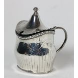 An Irish Provincial silver engraved Mustard Pot, by Carden Terry and Jane Williams (Cork),