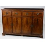 A Reproduction Sheraton style four door inlaid mahogany Cabinet, with brass handles, approx.