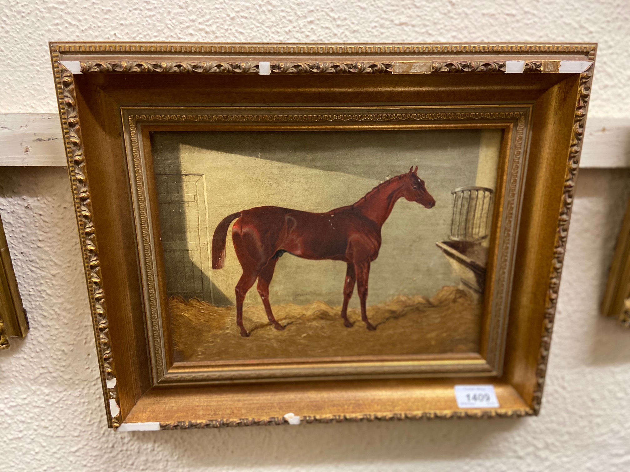 Frederick Herring Jnr. (1815 - 1907) "Saint Giles," bay horse in stable interior, O.O.C., approx. - Bild 9 aus 11