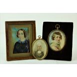 Early 20th Century English School Miniature: Very attractive oval portrait on ivory,