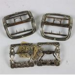 A good pair of early George III Irish silver Shoe Buckles, by Joseph Cullen, Dublin c.