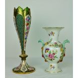 An attractive Meissen two handled Vase,