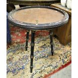 An unusual circular Games Table,