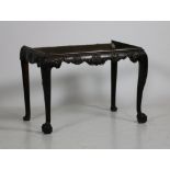 A carved Irish mahogany Apprentice Table or Cabinet Stand, early 19th Century,