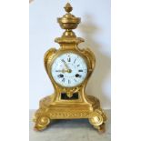 An early 19th Century gilt bronze Mantle Clock, the dial signed Causard Her Du ROI SUIVt La Cour,