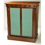 A very good quality Irish Regency mahogany two door Cabinet, probably by Gillington, stamped 'No.